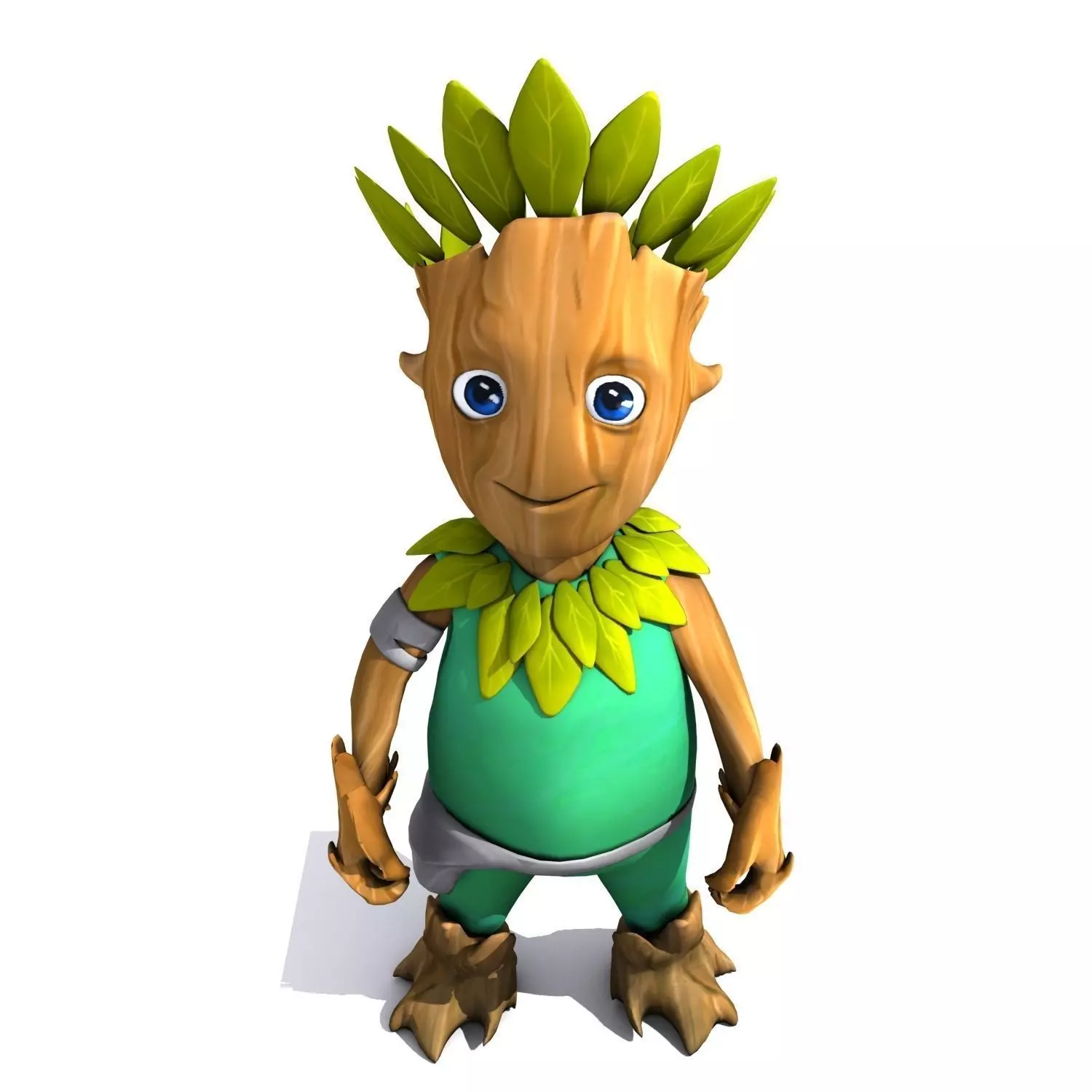 Set 01 - Cartoon Character 02 - Tree Man 3D model_0