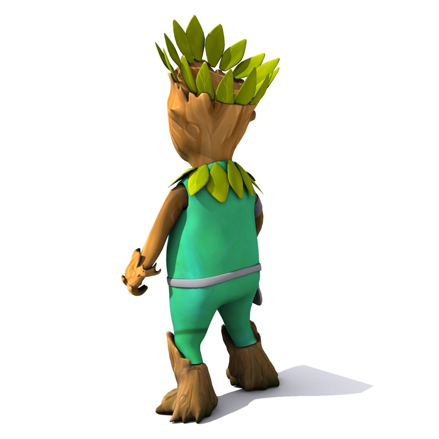 Set 01 - Cartoon Character 02 - Tree Man 3D model_2
