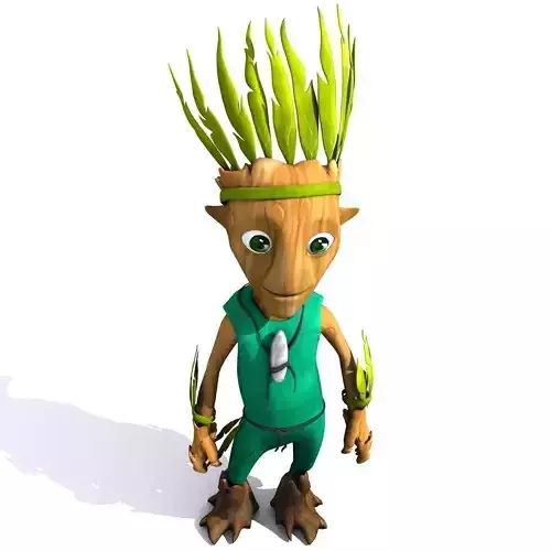 Set 01 - Cartoon Character 03 - Tree Man 3D model