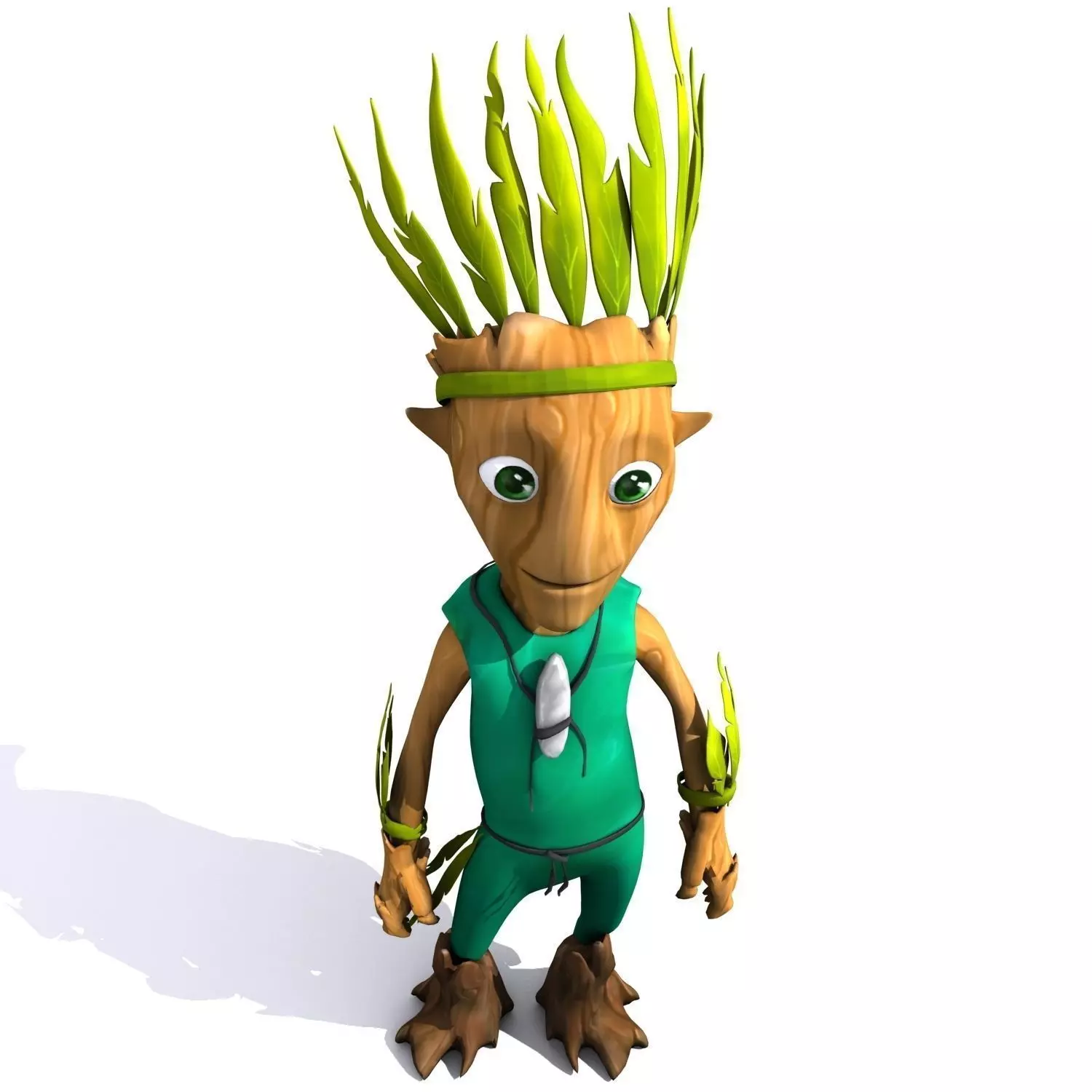 Set 01 - Cartoon Character 03 - Tree Man 3D model_0