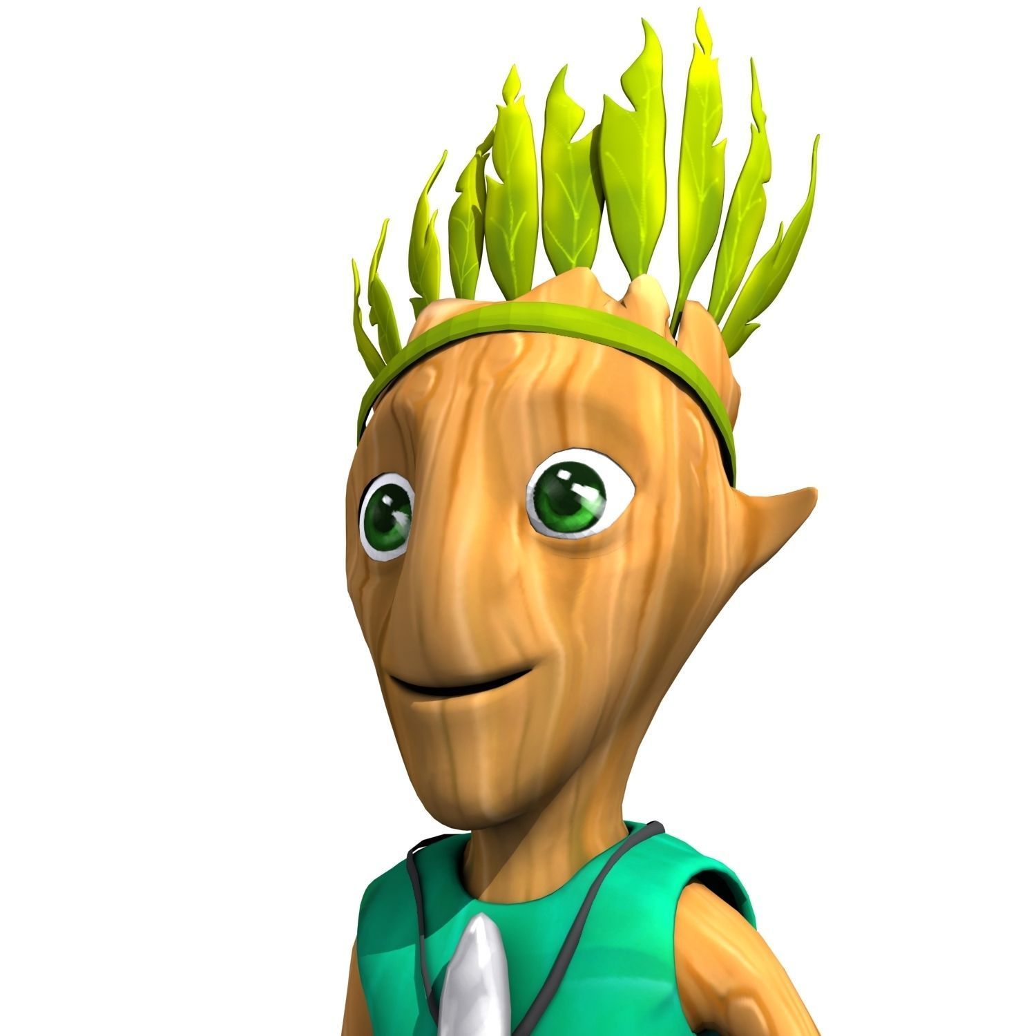 Set 01 - Cartoon Character 03 - Tree Man 3D model_4