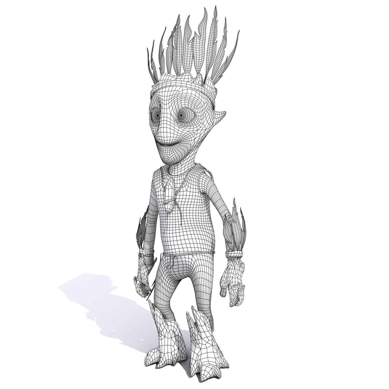 Cartoon Character Set 01 - Tree People 3D model_25