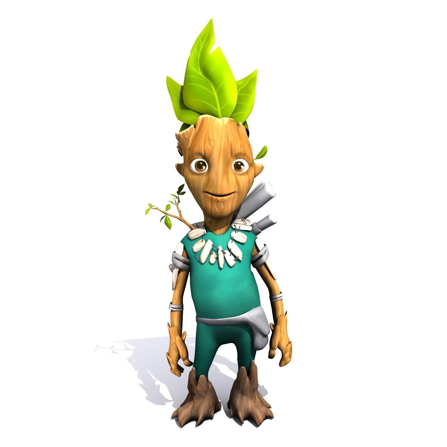 Cartoon Character Set 01 - Tree People 3D model_7