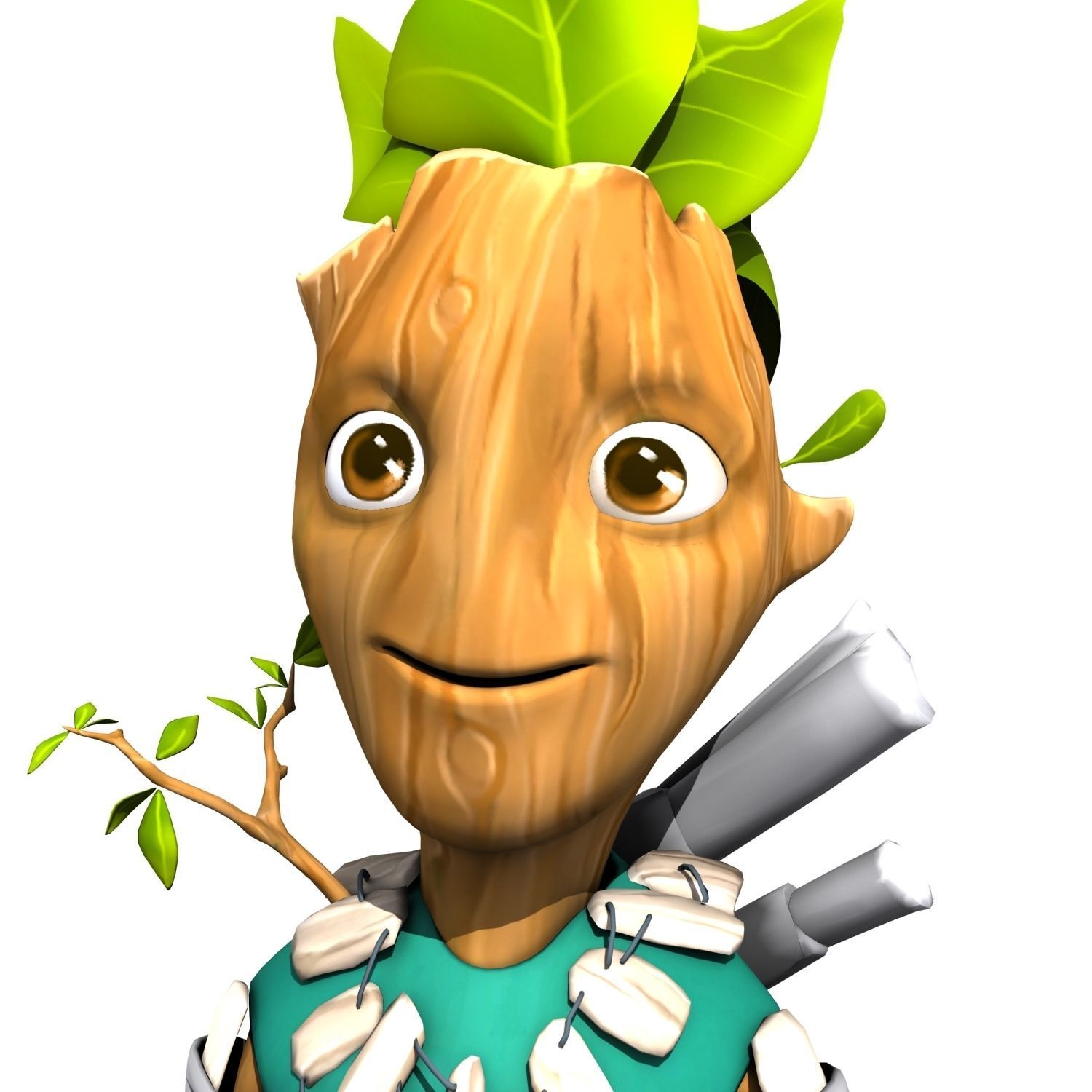 Cartoon Character Set 01 - Tree People 3D model_4