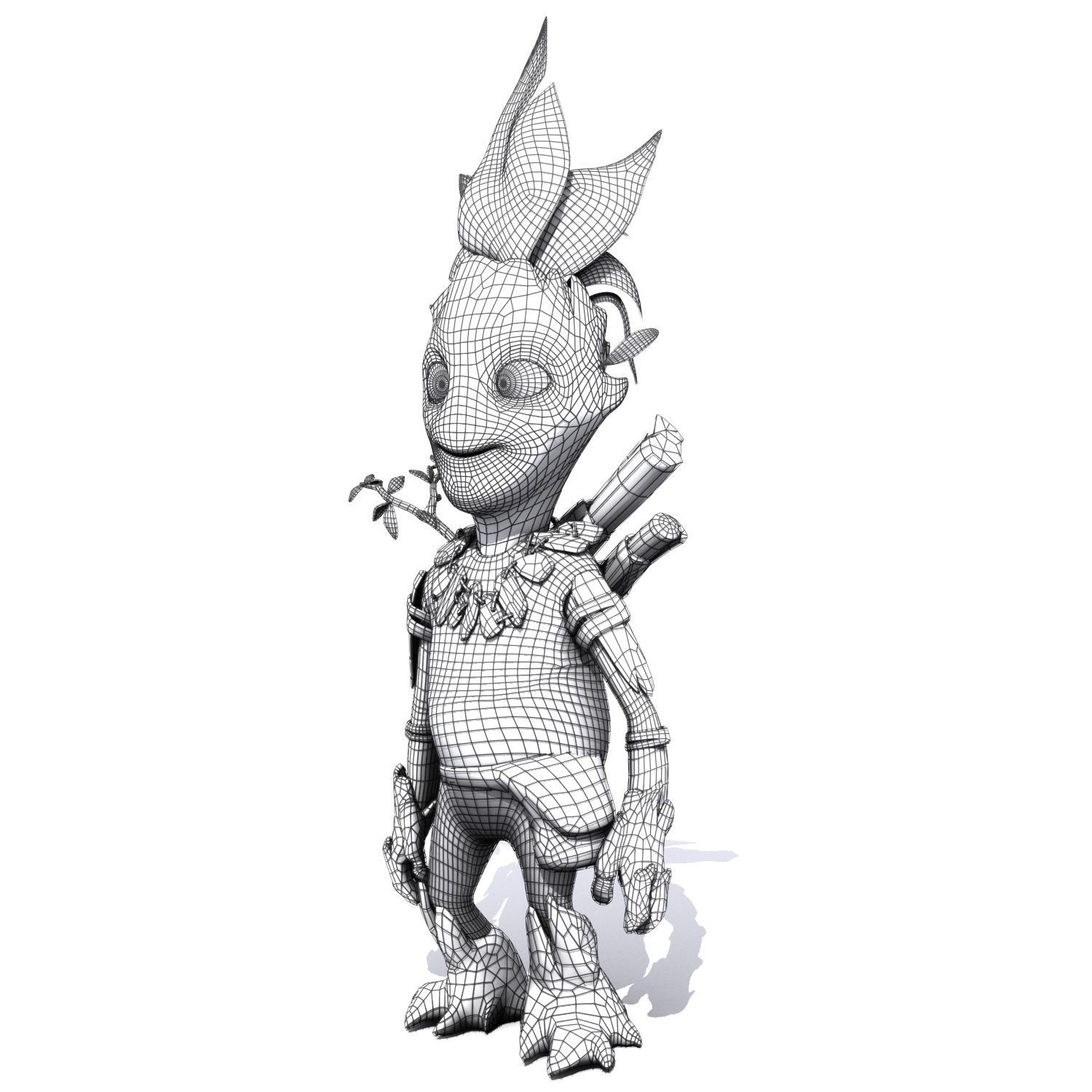 Cartoon Character Set 01 - Tree People 3D model_9