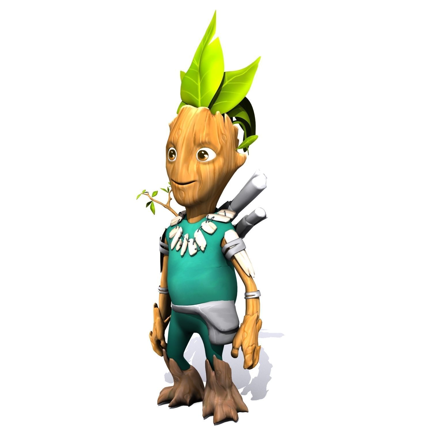 Cartoon Character Set 01 - Tree People 3D model_3