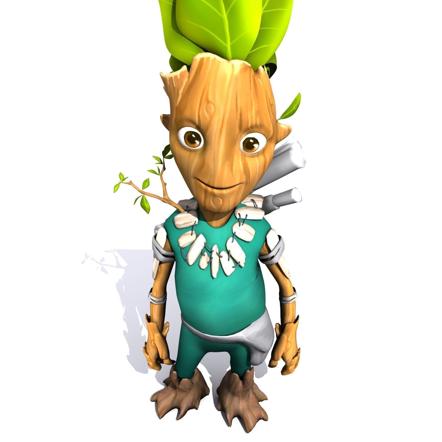 Cartoon Character Set 01 - Tree People 3D model_6