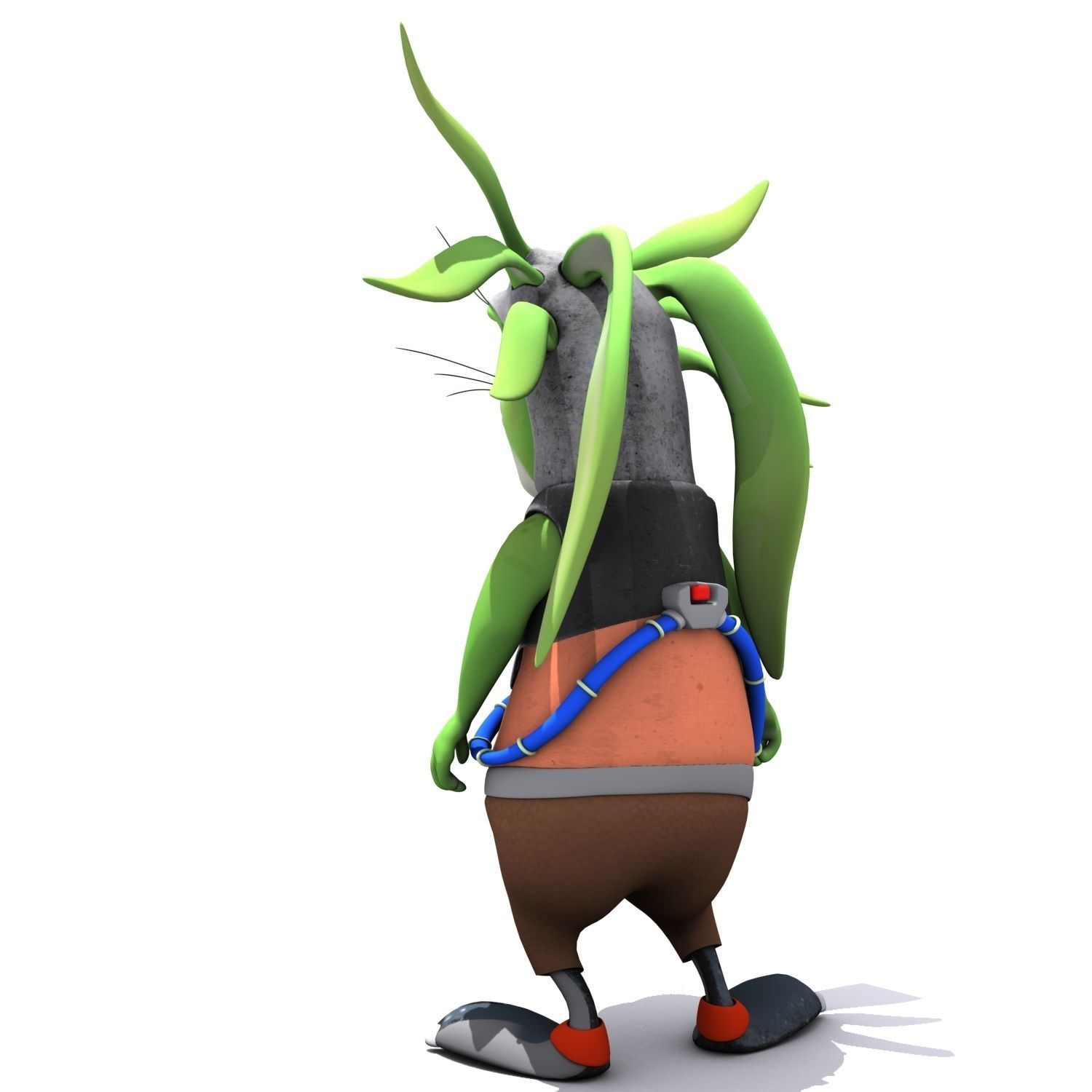 Set 02 - Cartoon Character 02 - Ear Man 3D model_2