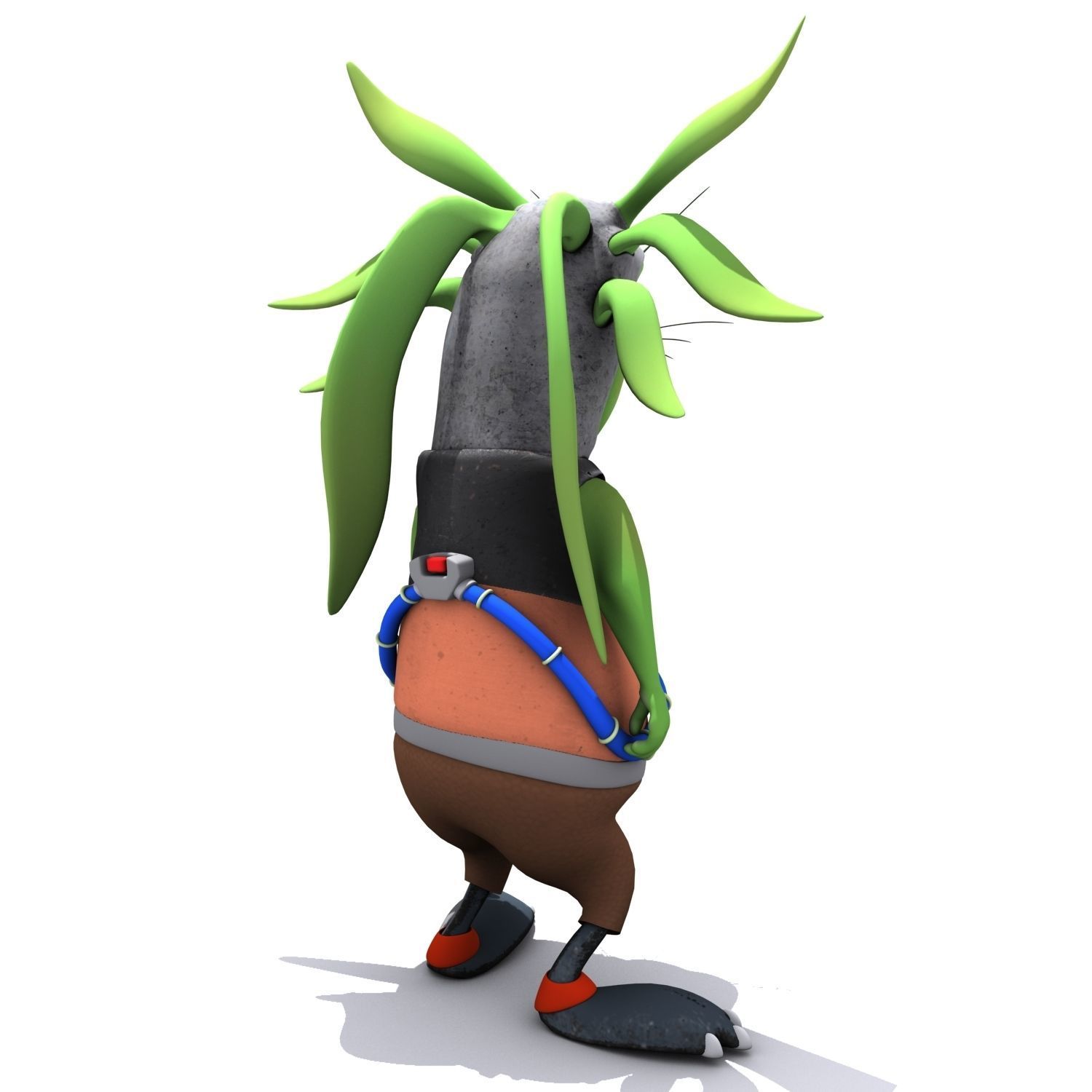 Set 02 - Cartoon Character 02 - Ear Man 3D model_4