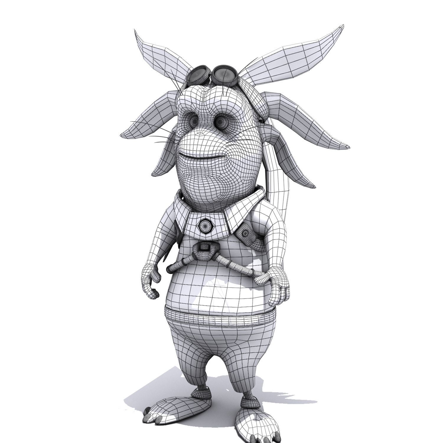 Set 02 - Cartoon Character 03 - Ear Man 3D model_6