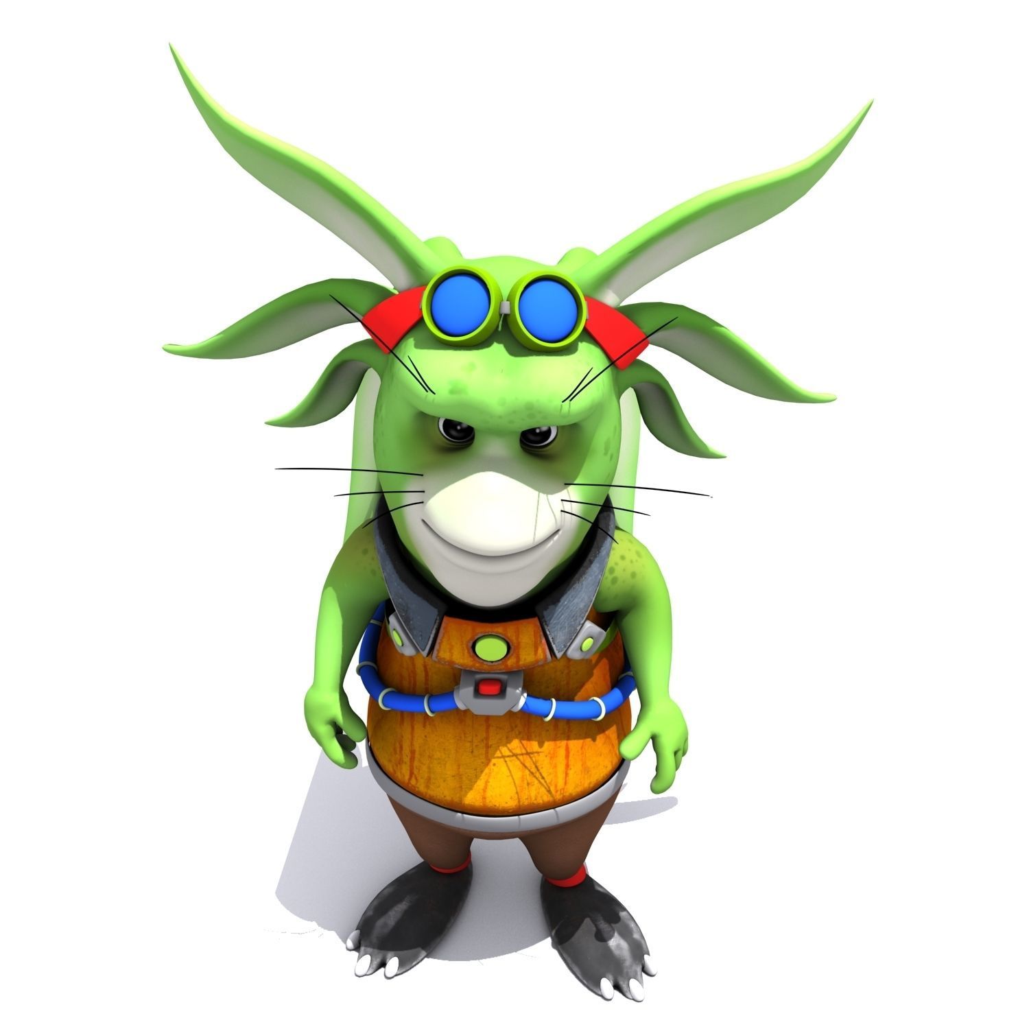 Set 02 - Cartoon Character 03 - Ear Man 3D model_2