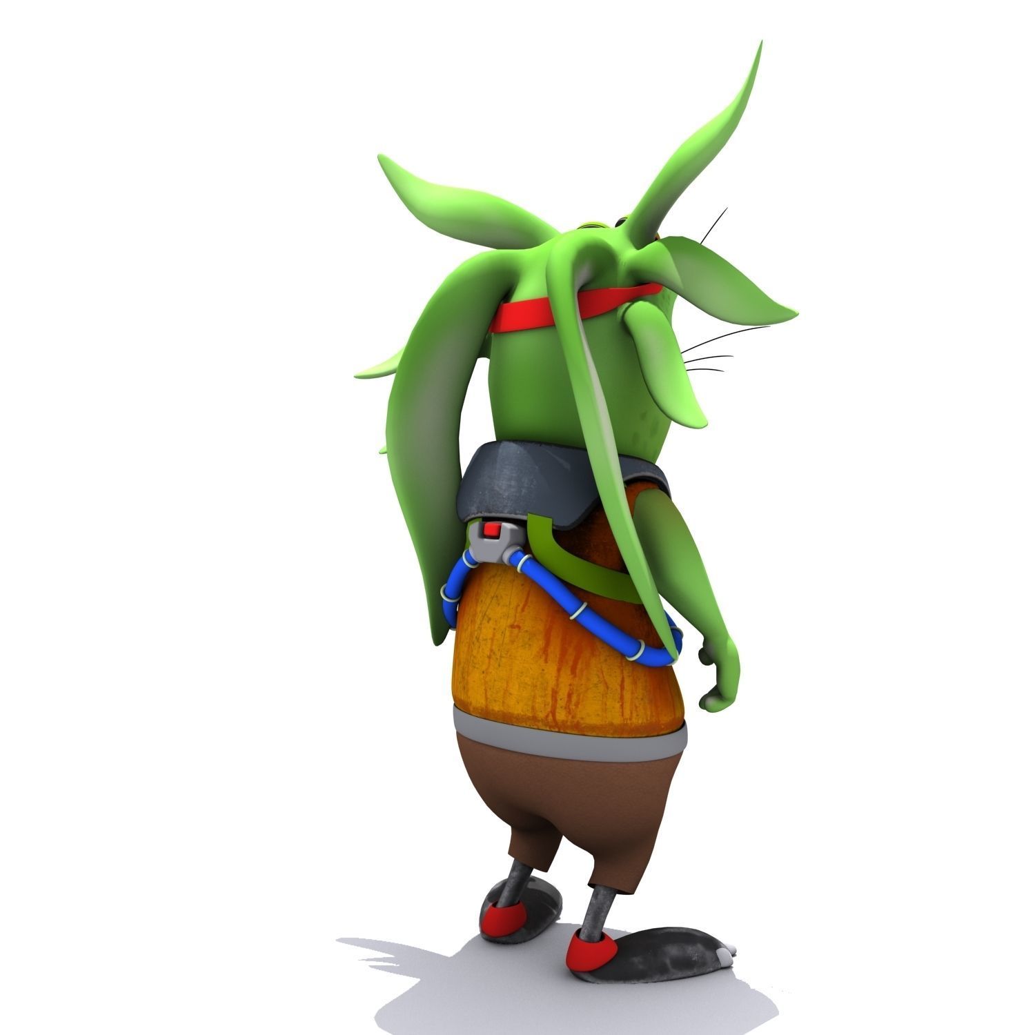 Set 02 - Cartoon Character 03 - Ear Man 3D model_5