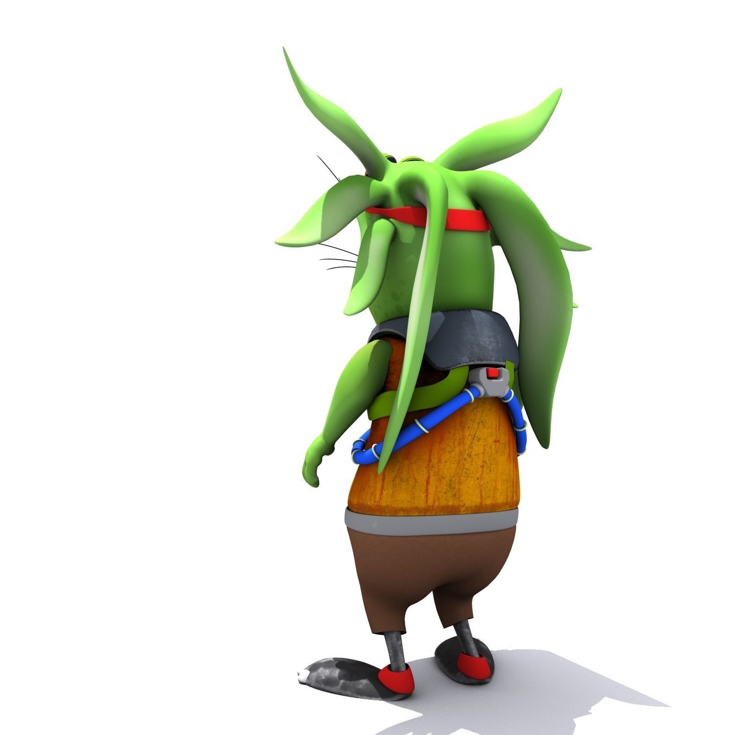 Set 02 - Cartoon Character 03 - Ear Man 3D model_4