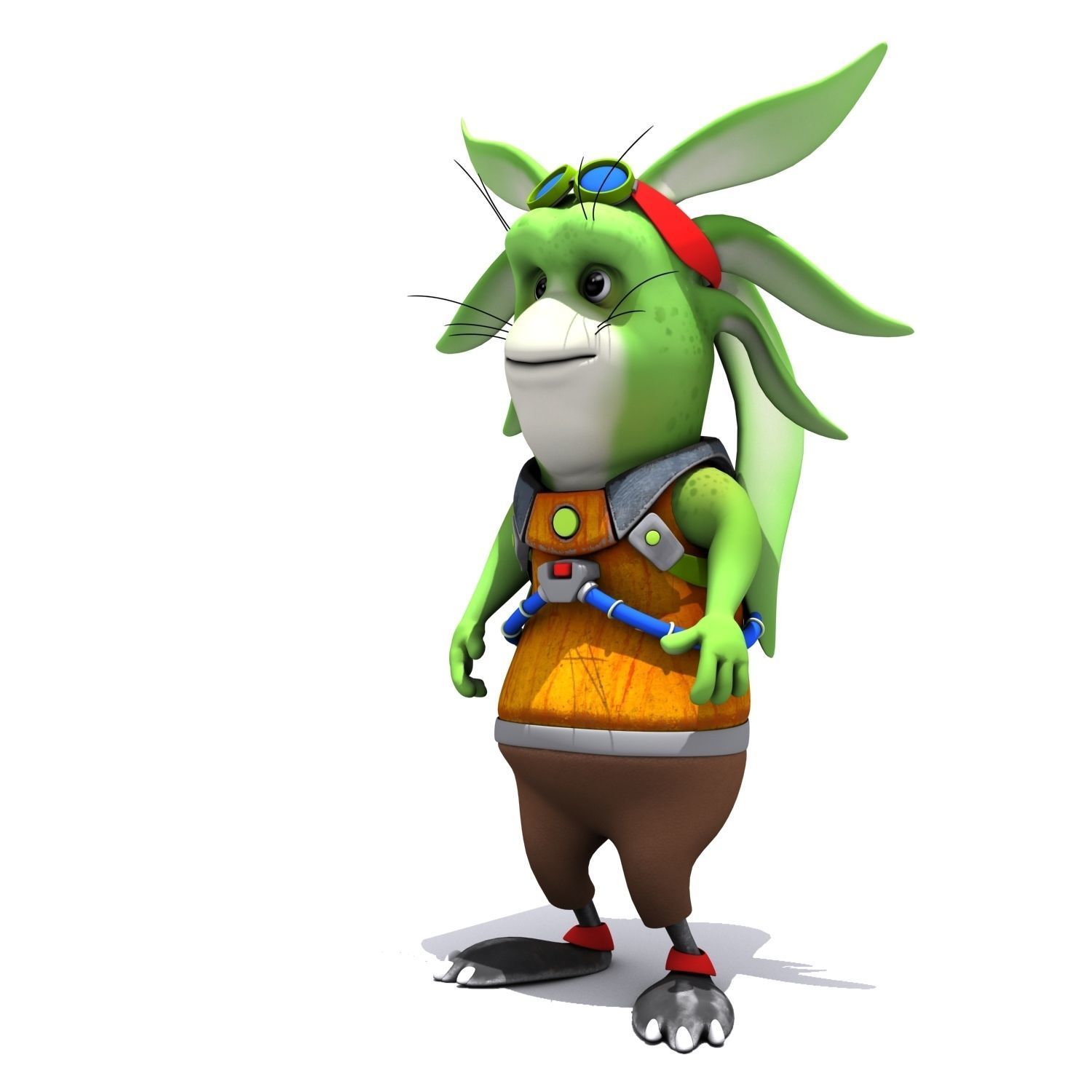 Cartoon Character Set 02 - Ear Man 3D model_19