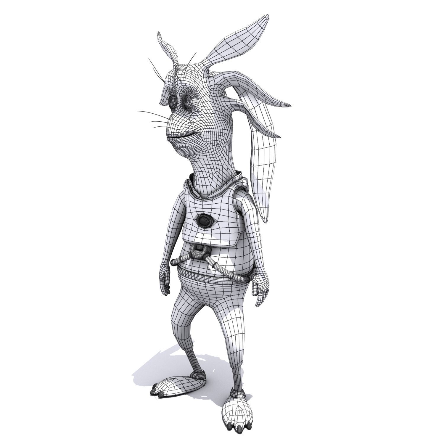 Cartoon Character Set 02 - Ear Man 3D model_8