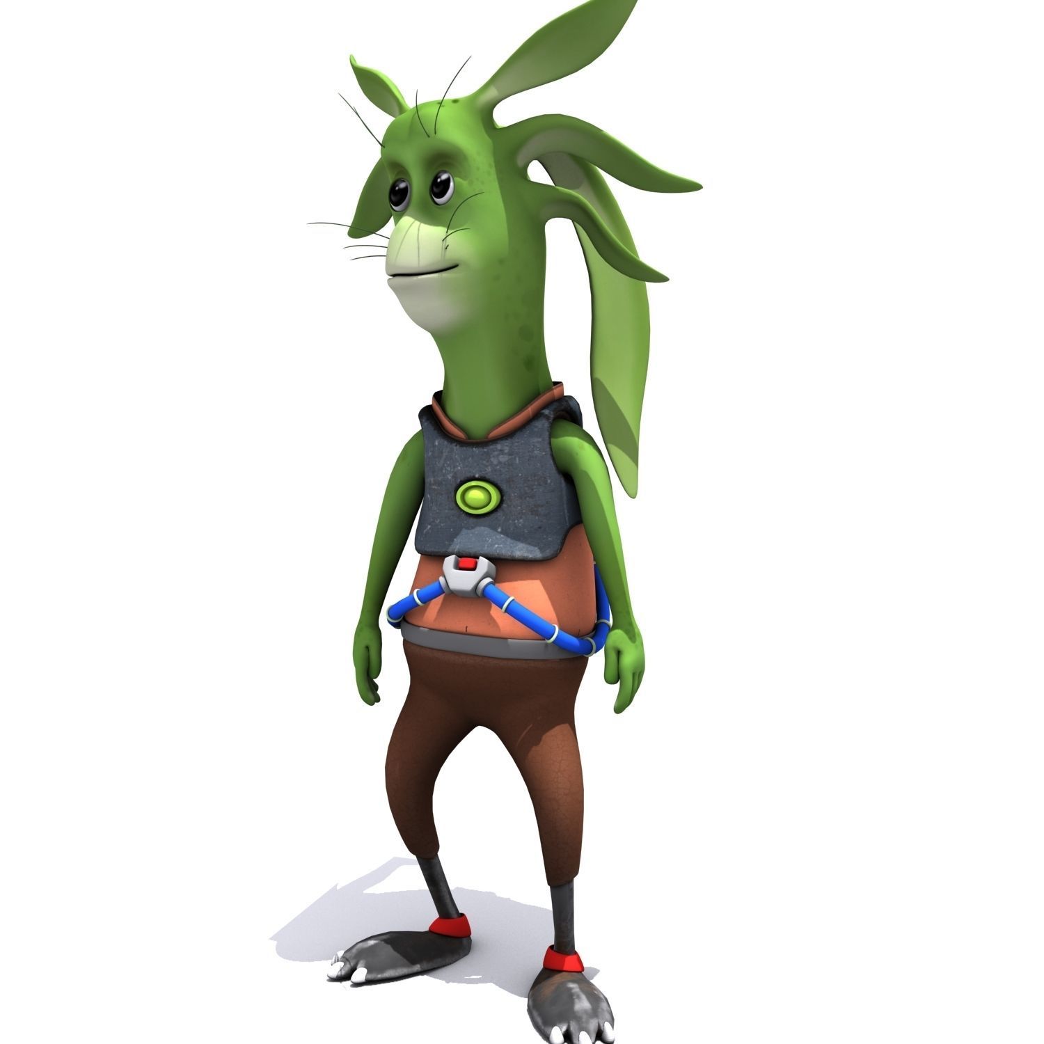 Cartoon Character Set 02 - Ear Man 3D model_5