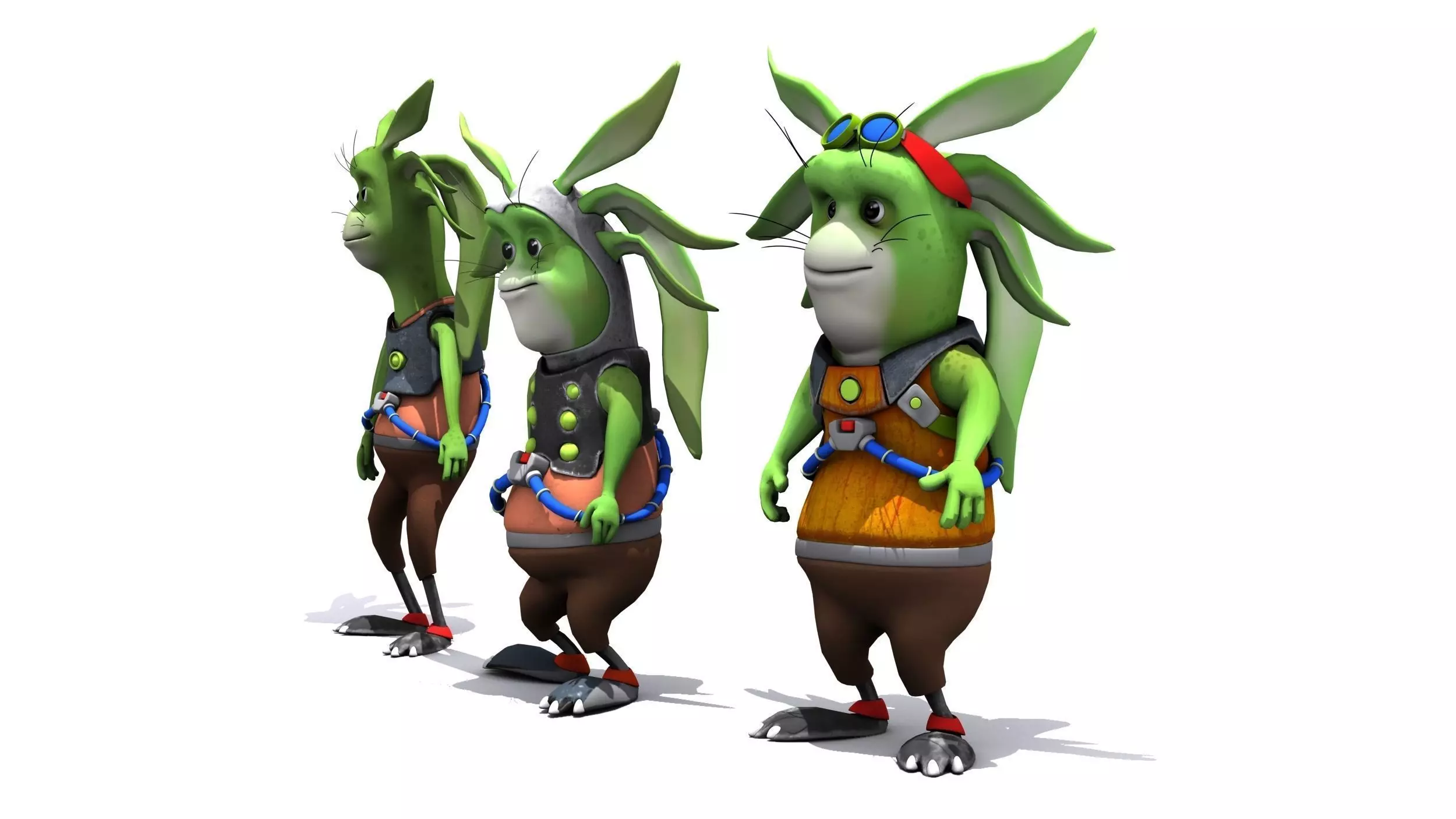 Cartoon Character Set 02 - Ear Man 3D model_0