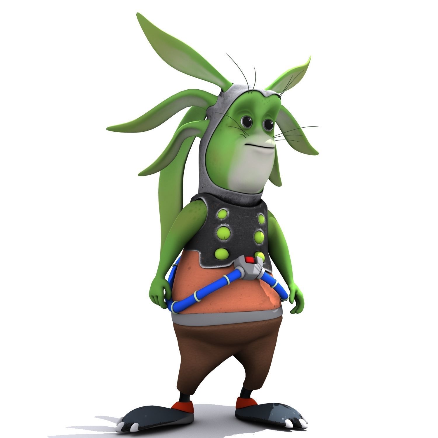 Cartoon Character Set 02 - Ear Man 3D model_13