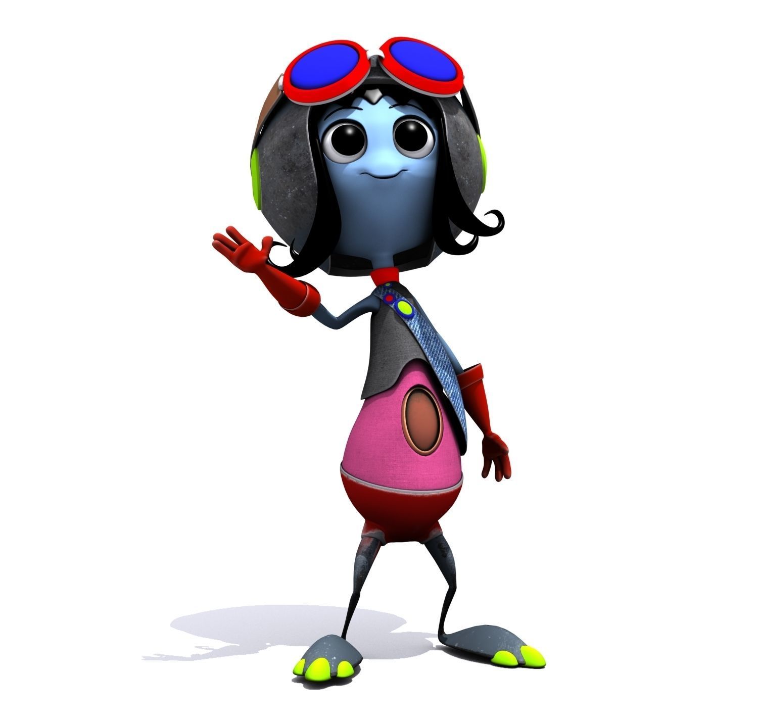 Cartoon Character Set 03 - Cuties 3D model_4