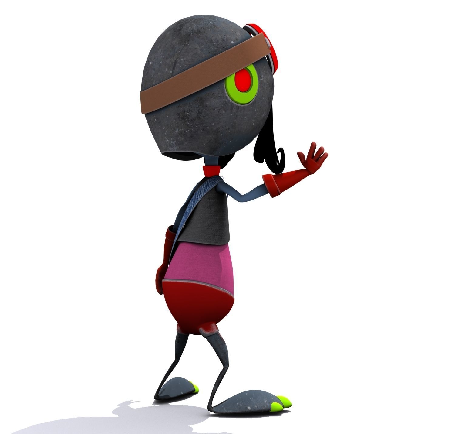 Cartoon Character Set 03 - Cuties 3D model_8