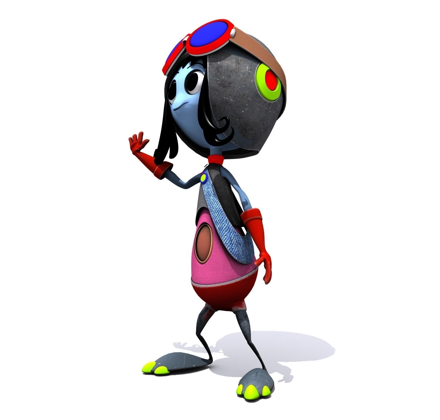 Cartoon Character Set 03 - Cuties 3D model_7