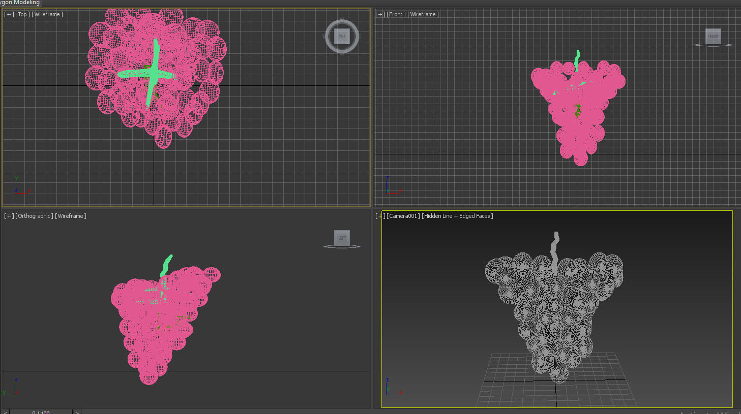 Green Grape 3D model_1