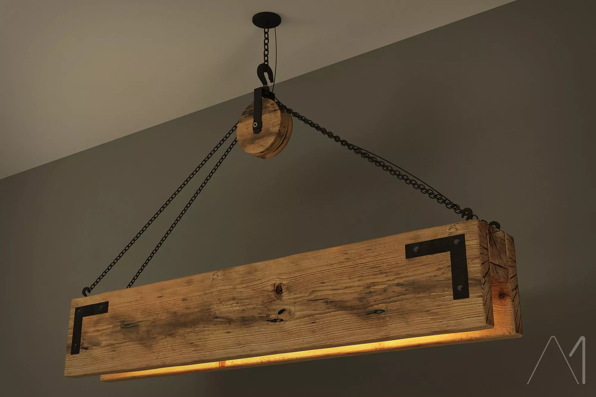 WOOD LAMP 3D model_0