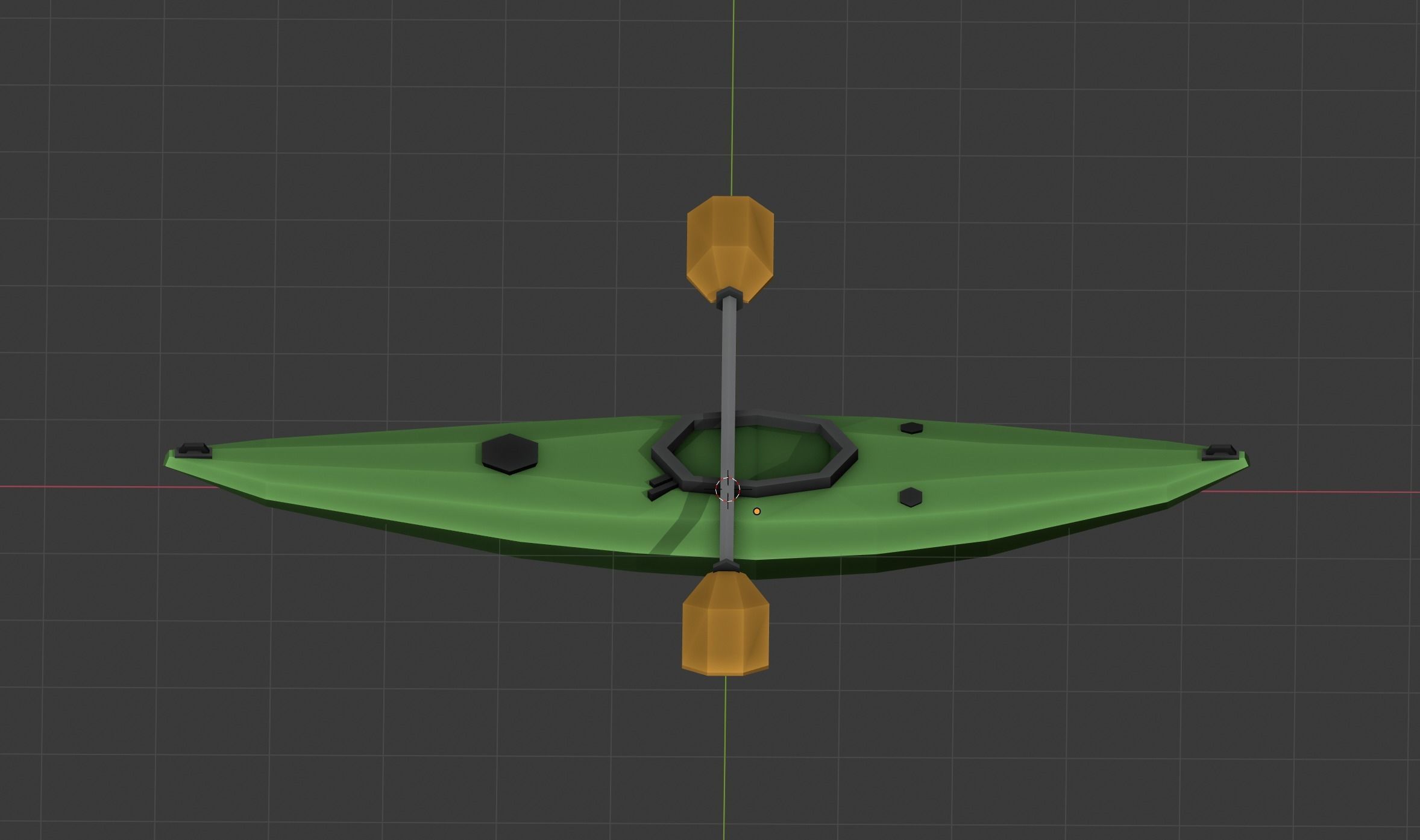 Low Poly Kayak Model Low-poly 3D model_5