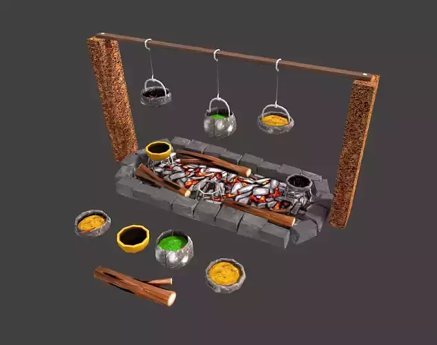 Medieval kitchen props