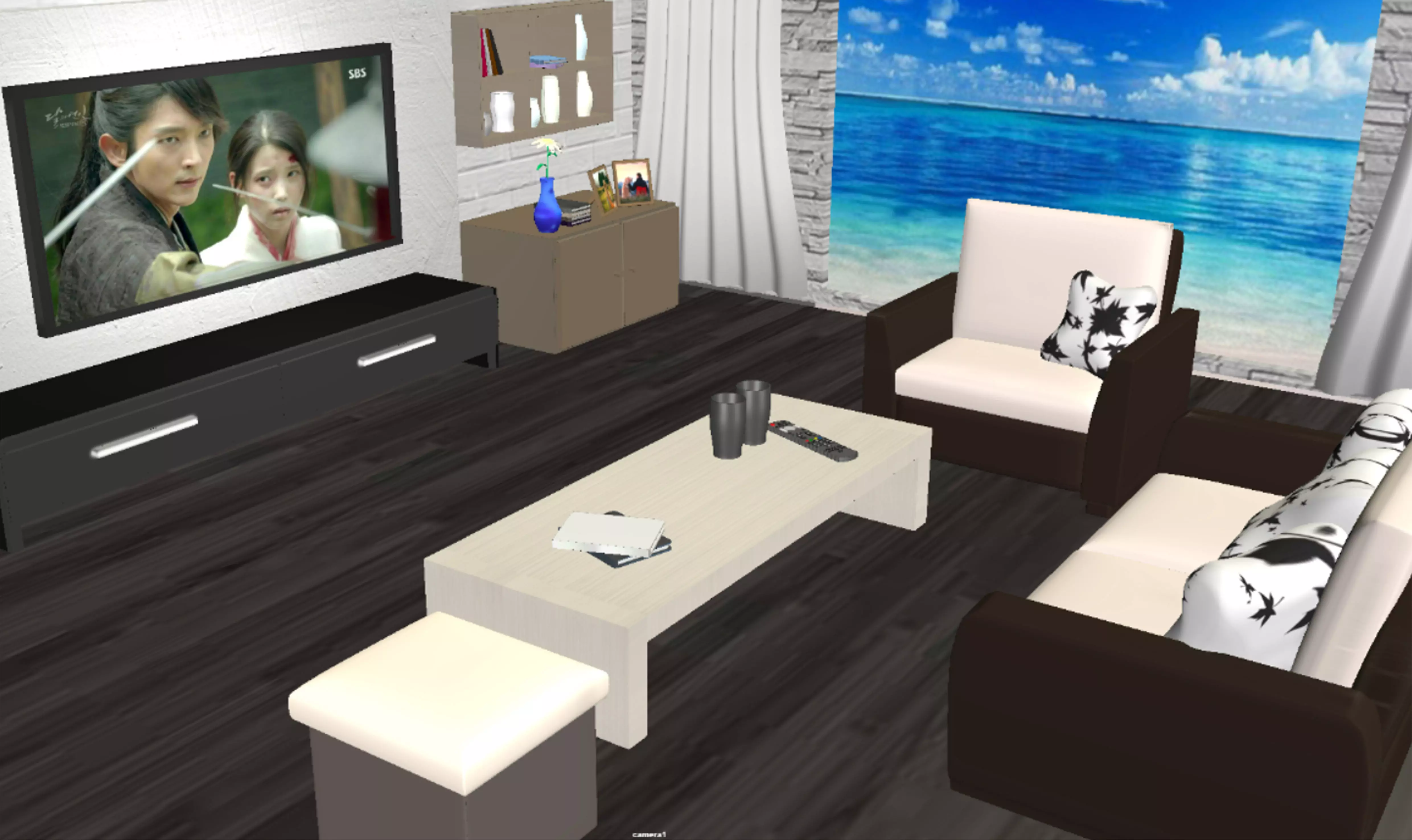 Living Room Low-poly 3D model