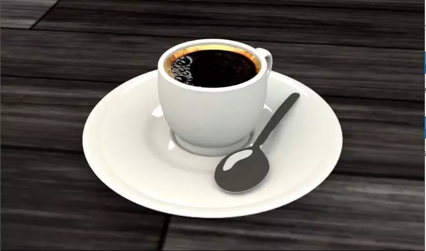 Coffee cup Low-poly 3D model