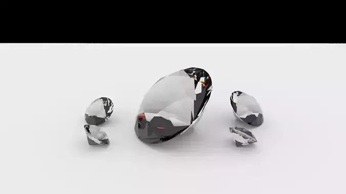 3D Diamond Cycle Blender Low-poly 3D model