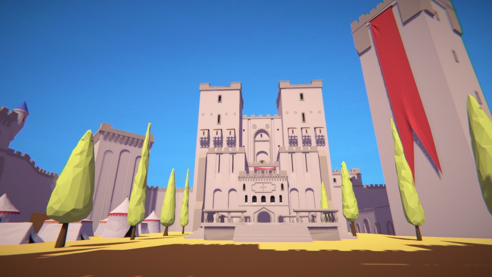 Polylised - Medieval Desert City Free low-poly 3D model_3