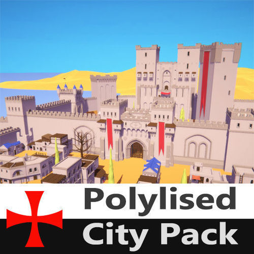 Polylised - Medieval Desert City Free low-poly 3D model