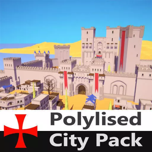 Polylised - Medieval Desert City Free low-poly 3D model_0