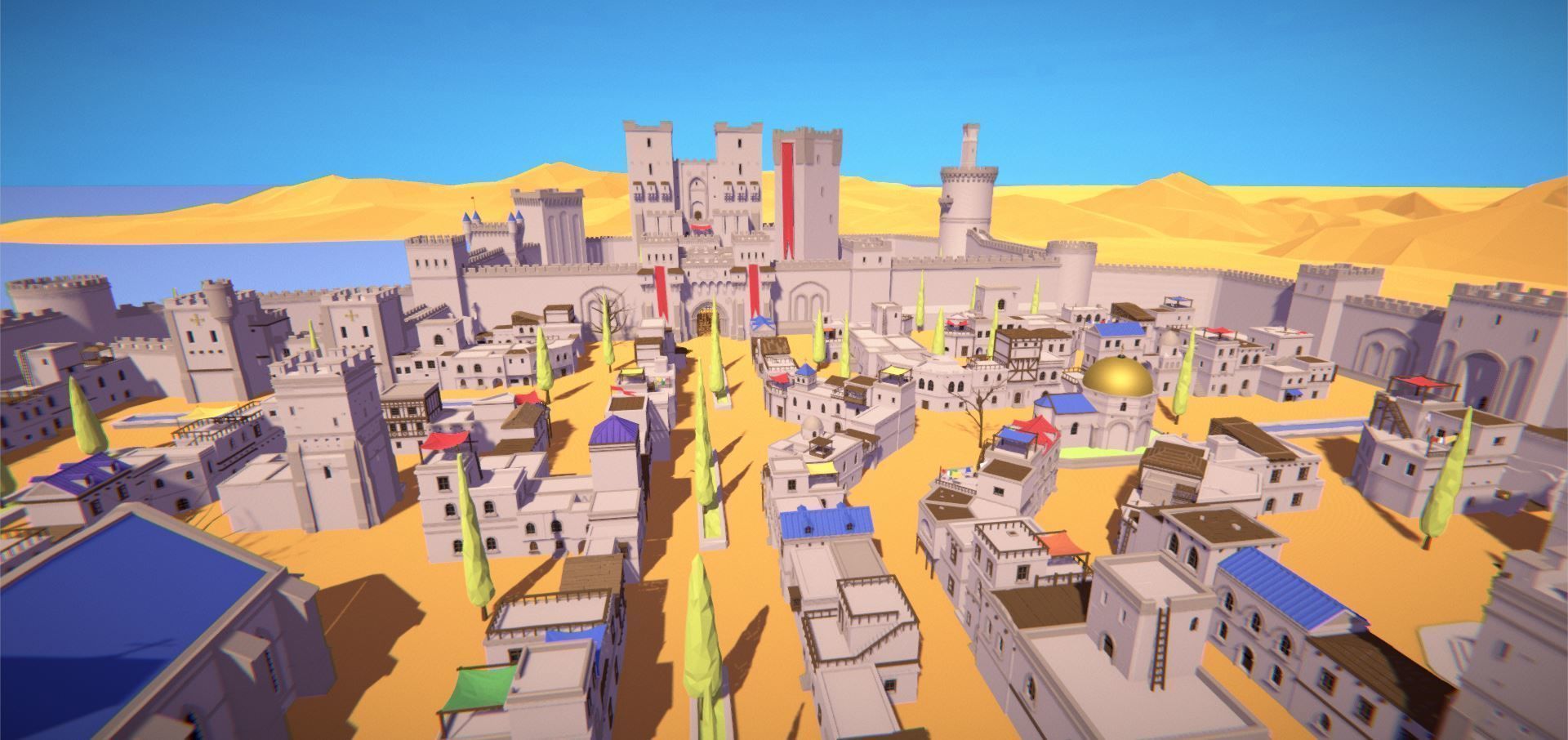 Polylised - Medieval Desert City Free low-poly 3D model_7