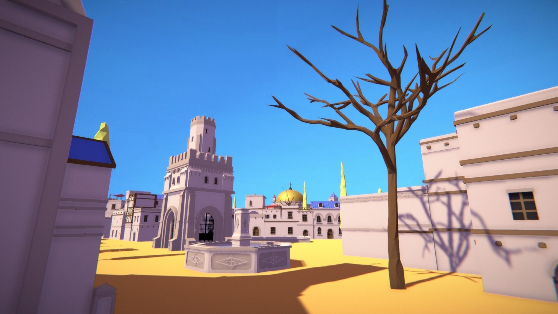 Polylised - Medieval Desert City Free low-poly 3D model_4