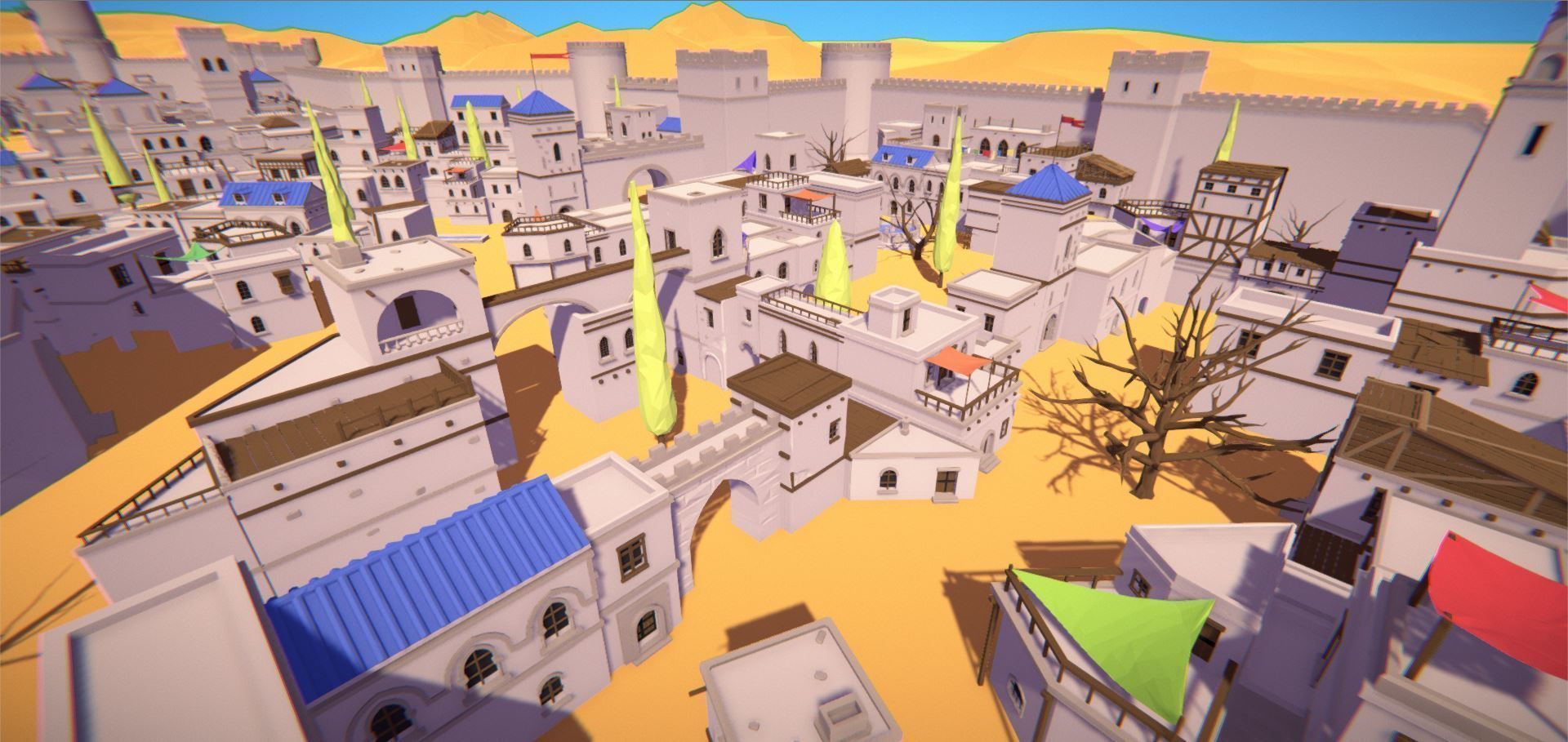 Polylised - Medieval Desert City Free low-poly 3D model_8