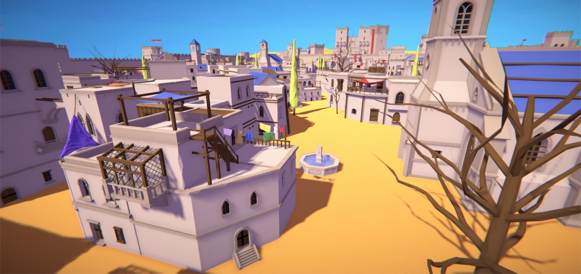 Polylised - Medieval Desert City Free low-poly 3D model_13