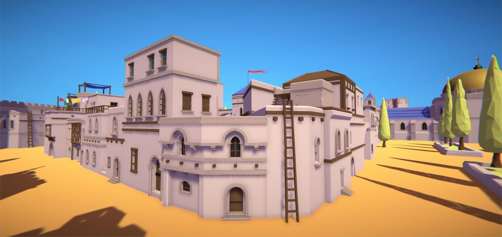 Polylised - Medieval Desert City Free low-poly 3D model_11