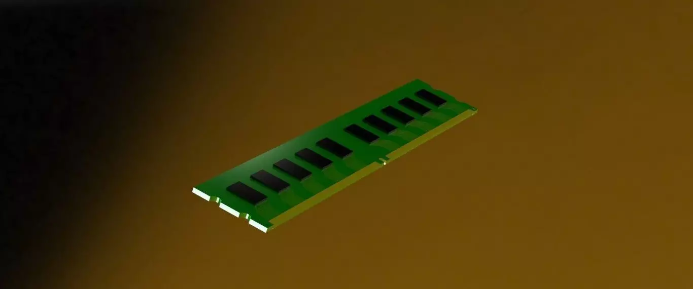 RAM DDR 2 Free 3D model_0