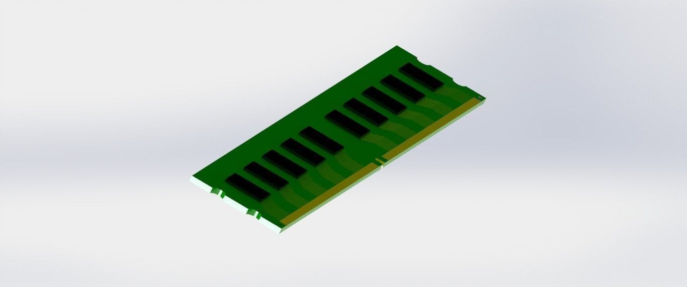 RAM DDR 2 Free 3D model_1