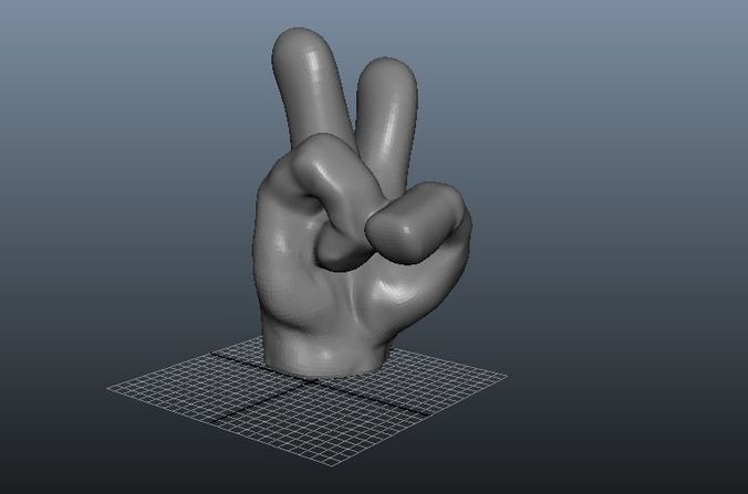 Hand Victory 3D print model