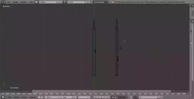 Pencils pencil Low-poly 3D model