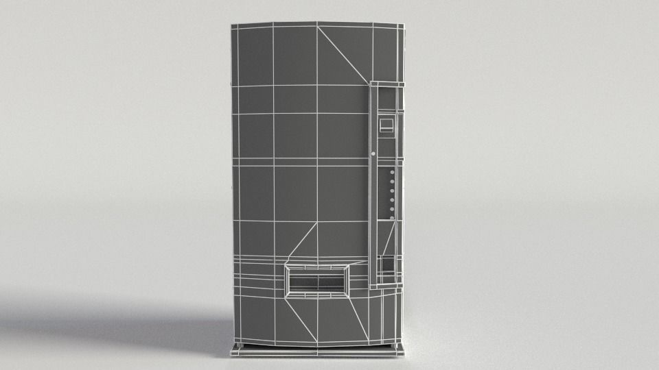 Coca-Cola Vending Machine-02 Low-poly 3D model_7
