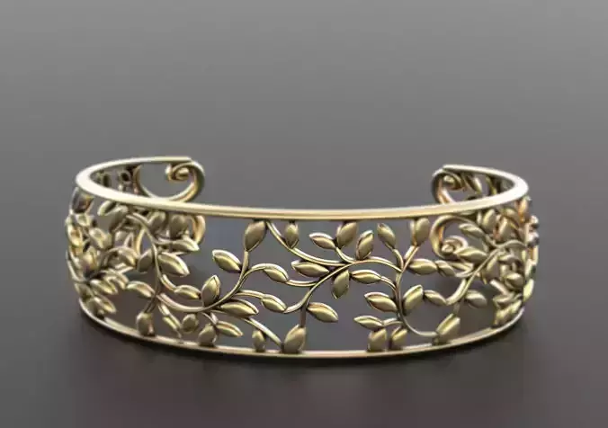 Stylish elegant bracelet with leaves