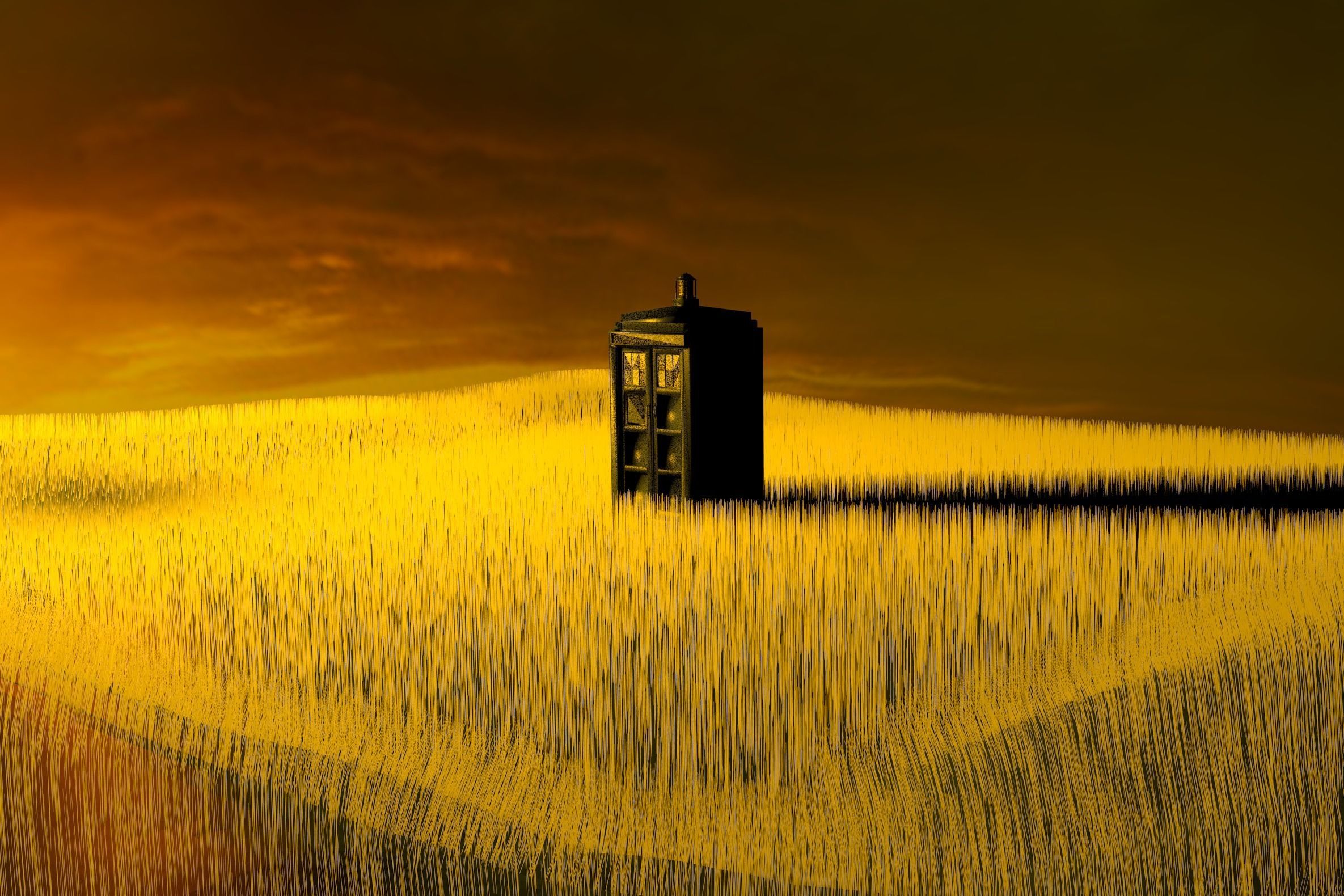 TARDIS police box Low-poly 3D model_1