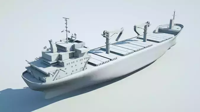 Cargo ship 3d model Low-poly 3D model
