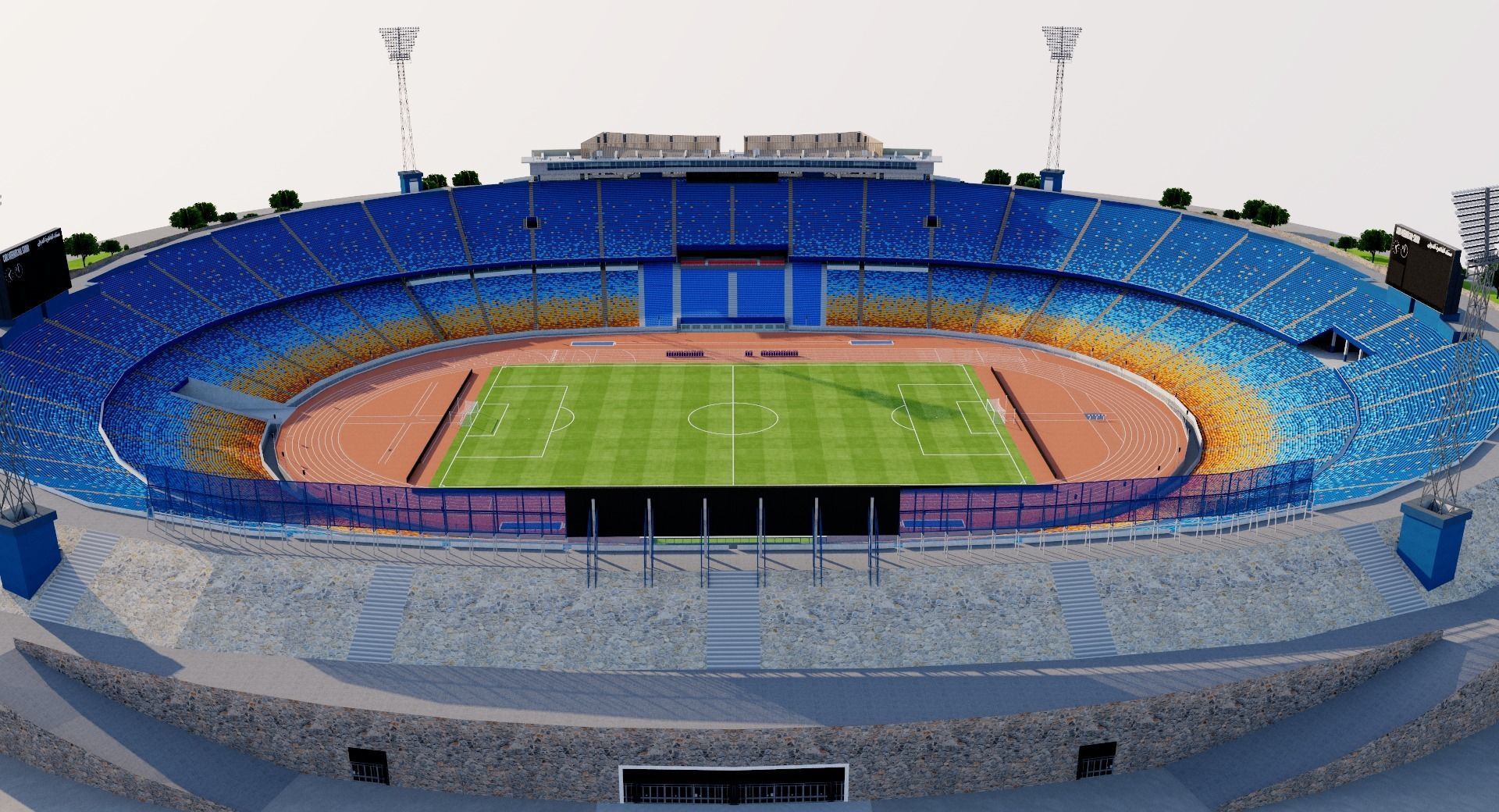 Cairo International Stadium - Egypt 3D model_3