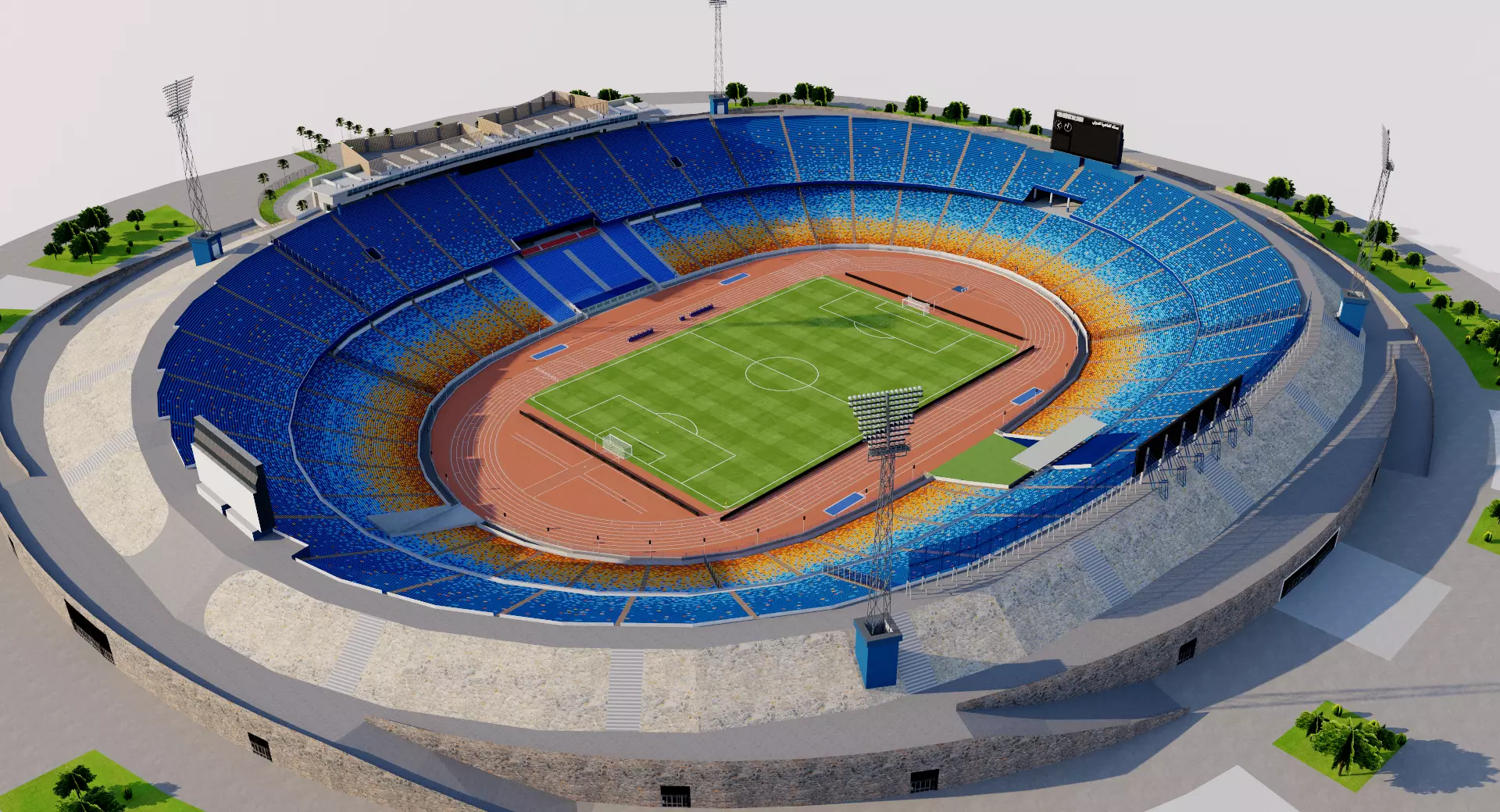Cairo International Stadium - Egypt 3D model_0